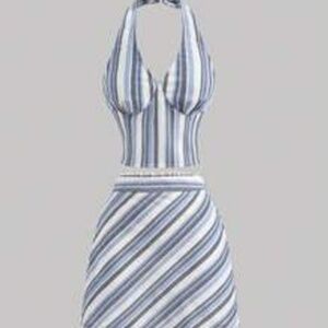 Shein V-neck 2 piece set